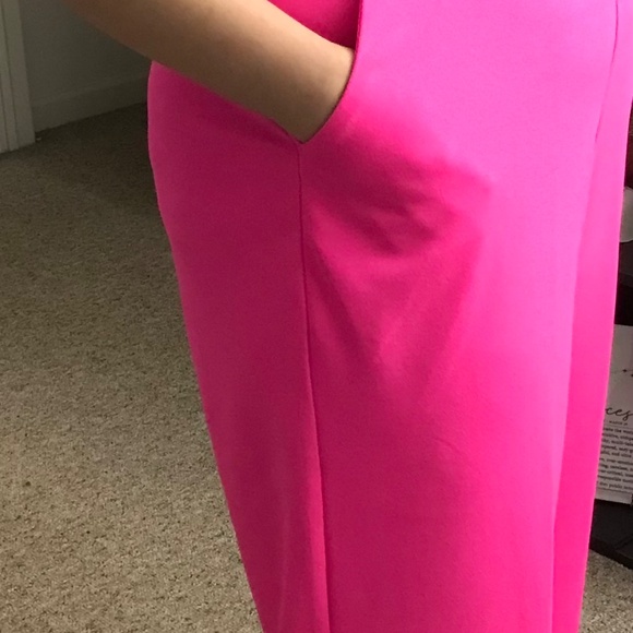 Express Hot Pink Strapless Jumpsuit - Picture 5 of 10